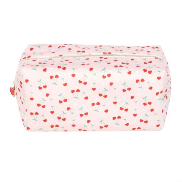 Heart Cherry Print Makeup Bag - Image 3