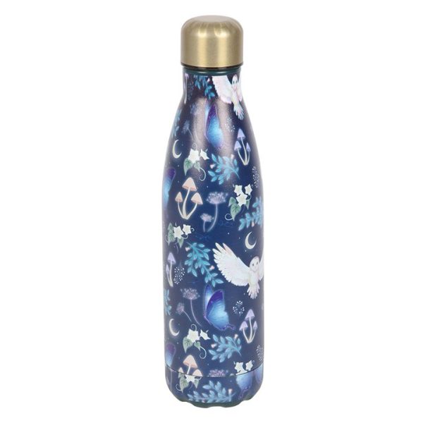 Night Flight Owl Print Metal Water Bottle - Image 5