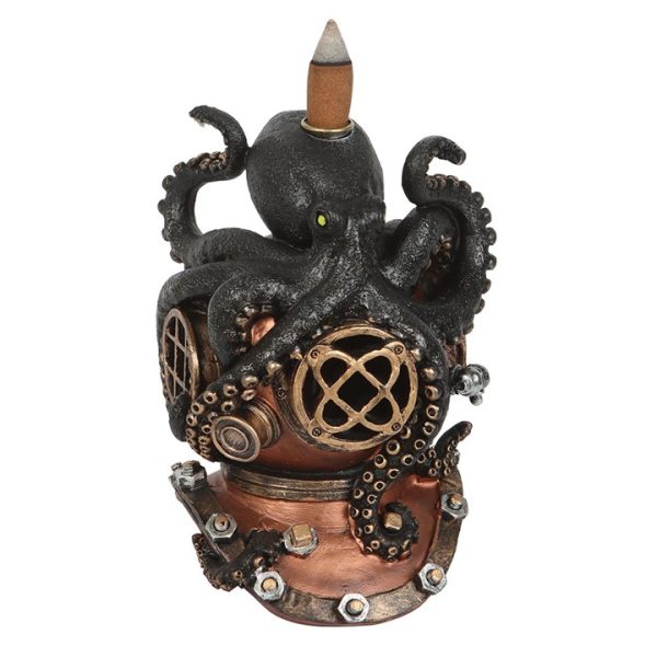 Kraken on Diver's Helmet Backflow Incense Burner - Image 2