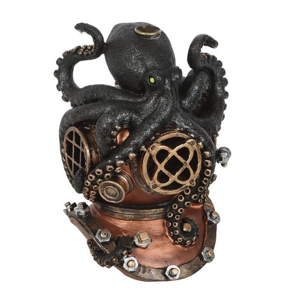 Kraken on Diver's Helmet Backflow Incense Burner - Image 3