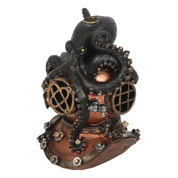 Kraken on Diver's Helmet Backflow Incense Burner - Image 4