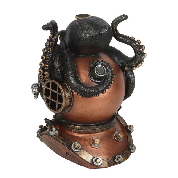 Kraken on Diver's Helmet Backflow Incense Burner - Image 5