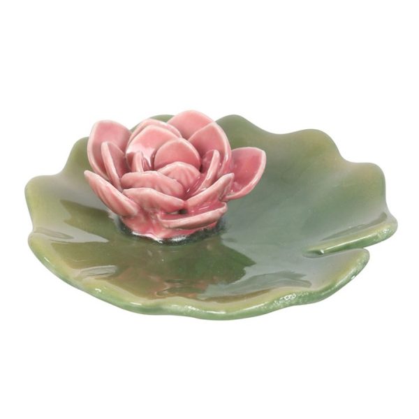 Lily Pad Trinket Dish and Incense Stick Holder - Image 2