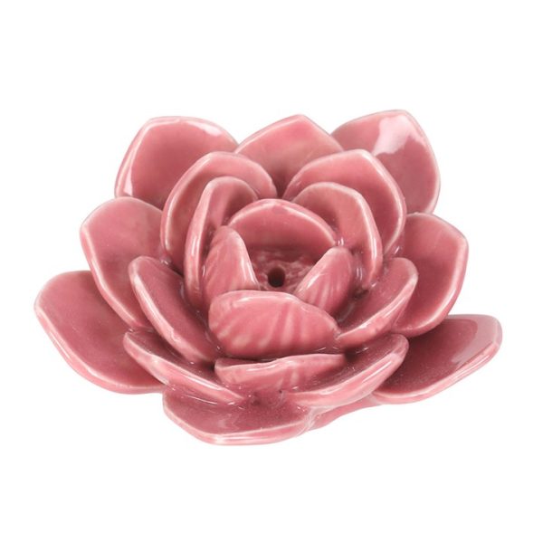 Pink Water Lily Incense Stick Holder - Image 3