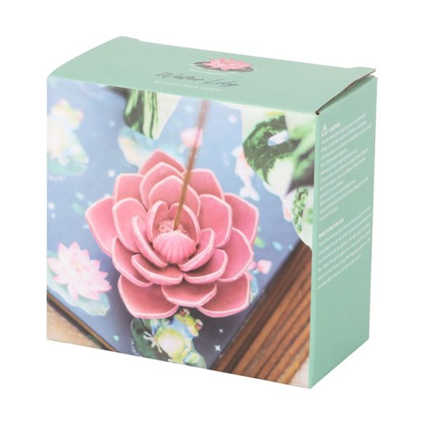 Pink Water Lily Incense Stick Holder - Image 5