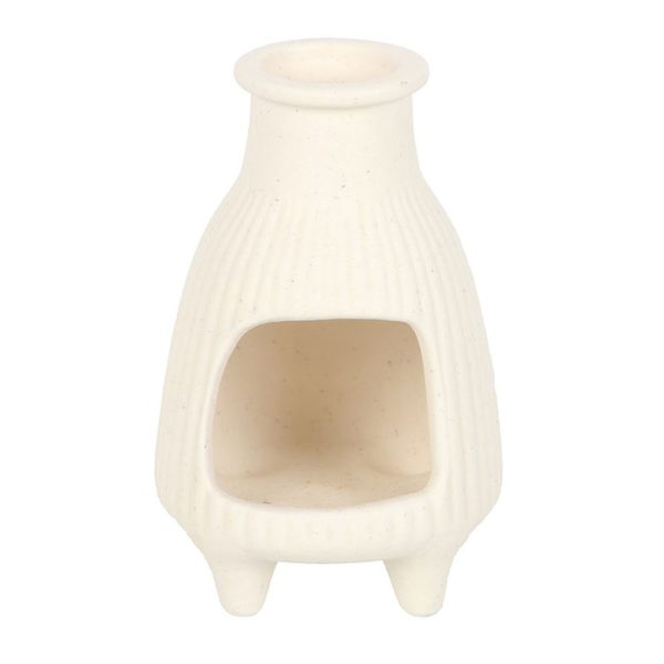 Cream Ribbed Palo Santo Burner - Image 4