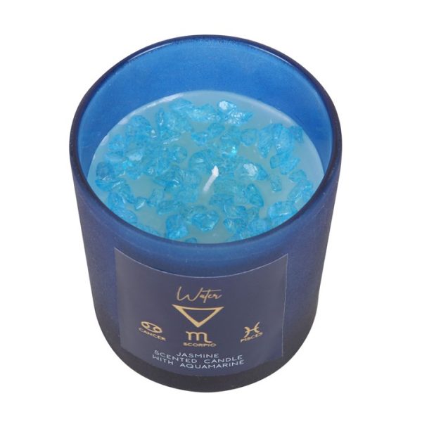 Water Element Jasmine Crystal Chip Candle - Image 2