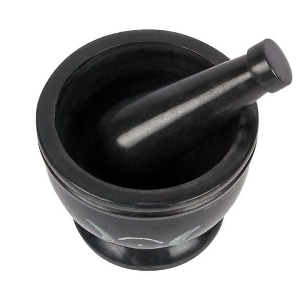 Soap Stone Triple Moon Pestle and Mortar - Image 3