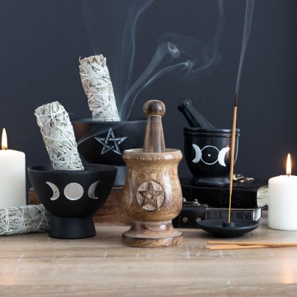 Soap Stone Triple Moon Pestle and Mortar - Image 5