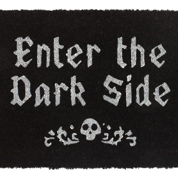 Black Enter The Dark Side Coir Doormat - Image 2