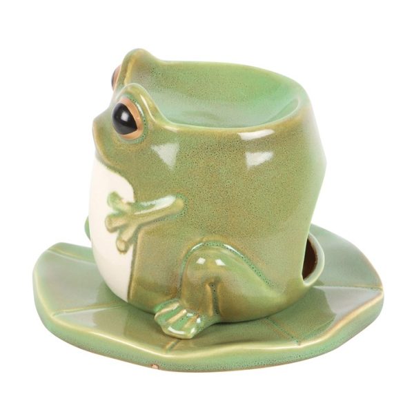 Frog Shaped Oil Burner on Lily Pad - Image 2