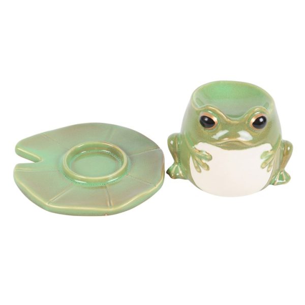 Frog Shaped Oil Burner on Lily Pad - Image 4