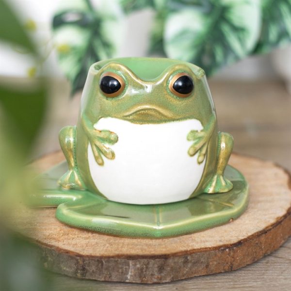 Frog Shaped Oil Burner on Lily Pad - Image 5