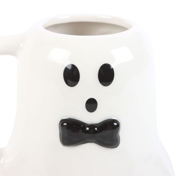 Mr Boo Ghost Shaped Mug with Bow Tie - Image 2