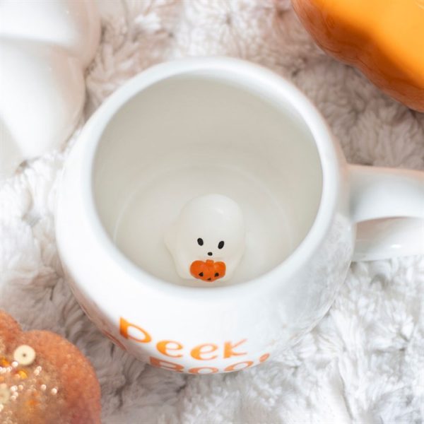 Peekaboo Ghost Rounded Mug - Image 5