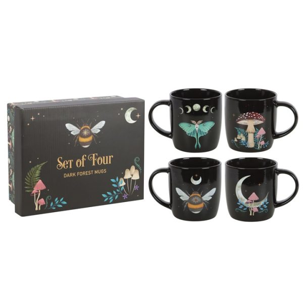 Set of 4 Dark Forest Mugs