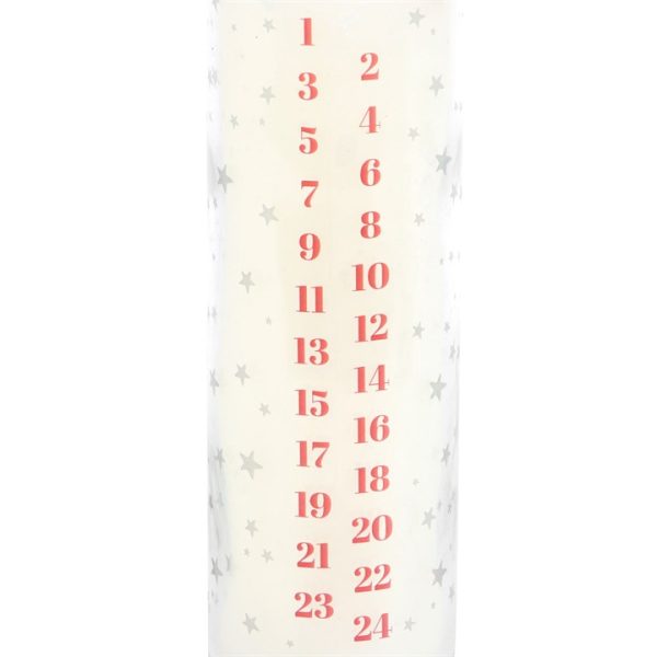 White Vanilla Advent Tube Candle - Image 2