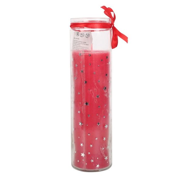 Red Vanilla Advent Tube Candle - Image 2