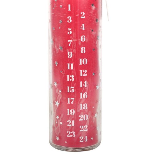 Red Vanilla Advent Tube Candle - Image 3