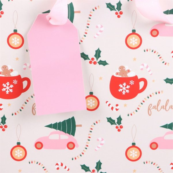 23cm Medium Sugarplum Fun Christmas Print Gift Bag - Image 3