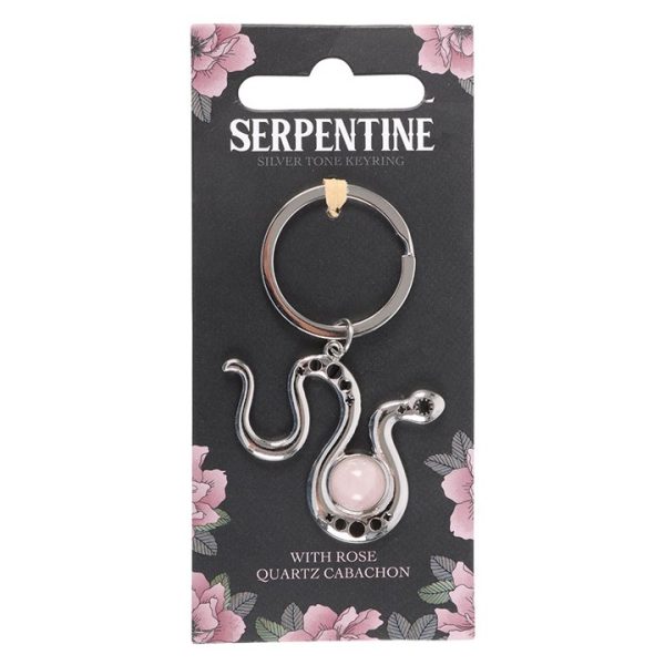 Snake Keyring with Rose Quartz Crystal - Image 2