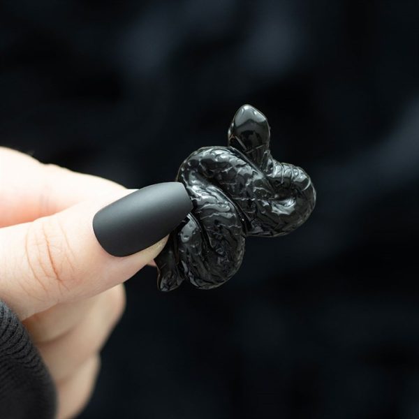 Black Obsidian Crystal Snake - Image 2