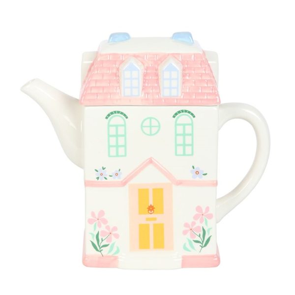 Pastel House Shaped Teapot - Image 2