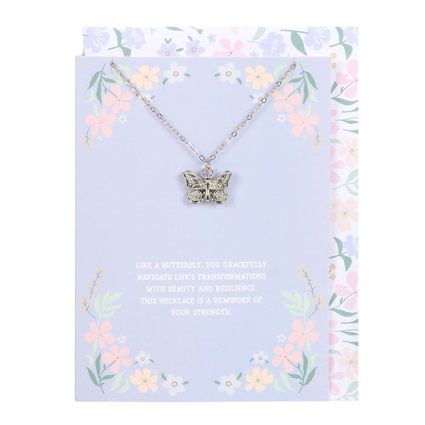 Butterfly Necklace on Greeting Card - Image 2