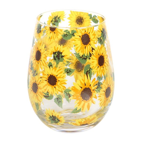 Sunflower Print Stemless Glass - Image 3