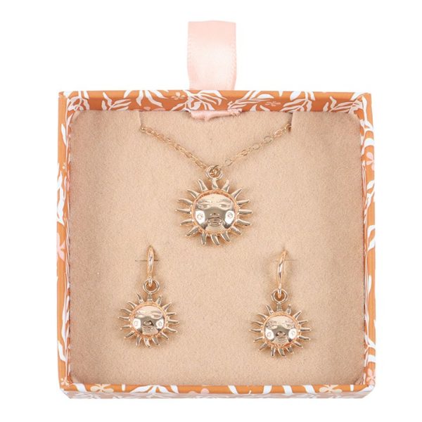 Sun Earring and Necklace Set - Image 3