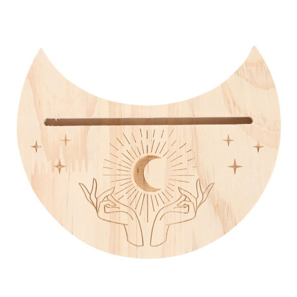 Natural Mystical Hands Crescent Moon Tarot Card Stand - Image 3