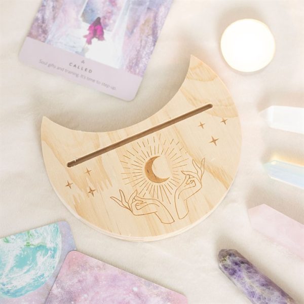 Natural Mystical Hands Crescent Moon Tarot Card Stand - Image 5