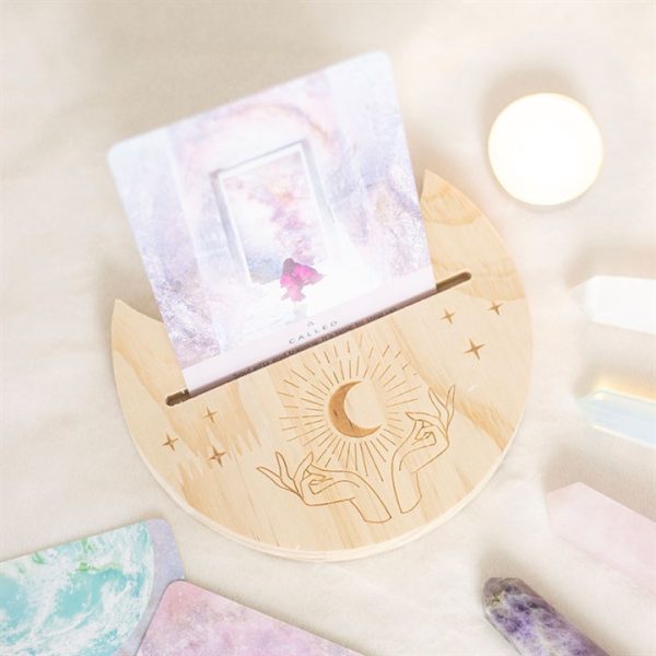 Natural Mystical Hands Crescent Moon Tarot Card Stand - Image 6