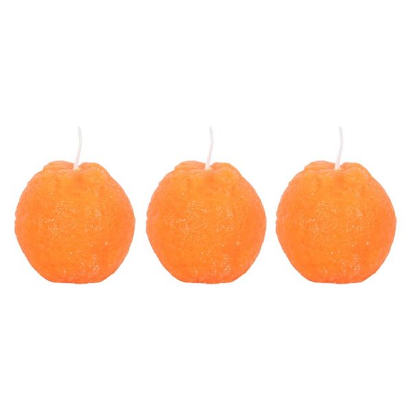 Set of 3 Orange Shaped Candles - Image 2