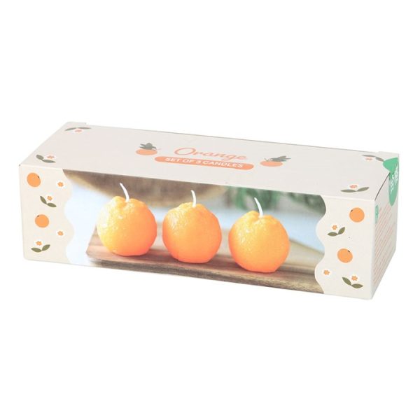 Set of 3 Orange Shaped Candles - Image 4