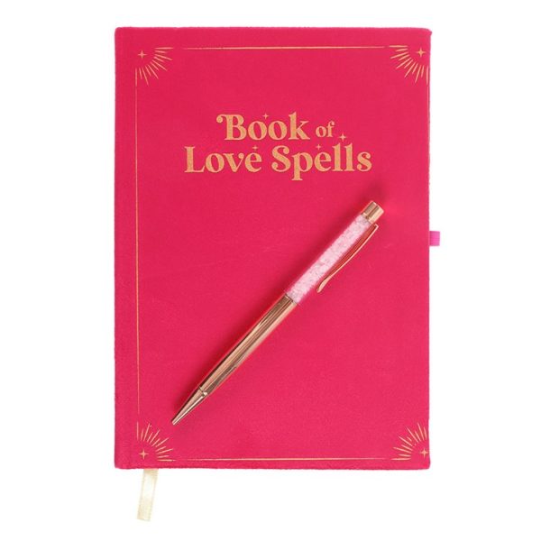 Book of Love Spells Journal with Rose Quartz Crystal Pen - Image 3