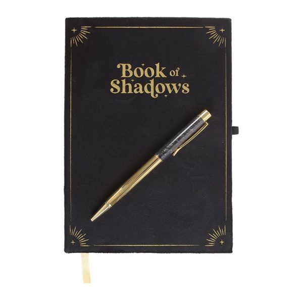Book of Shadows Journal with Black Obsidian Crystal Pen - Image 3