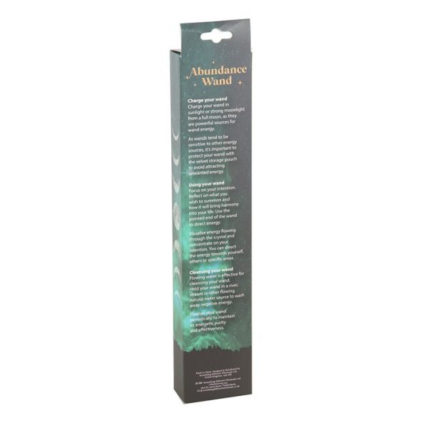 Abundance Green Aventurine Crystal Wand with Pouch - Image 3