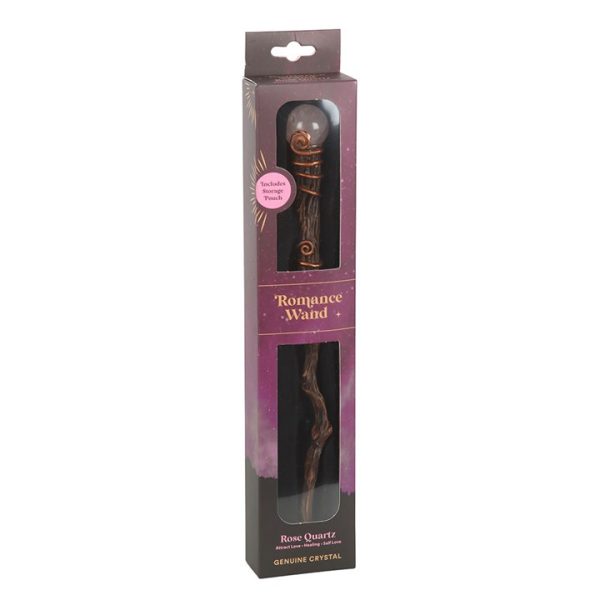 Romance Rose Quartz Crystal Wand with Pouch - Image 2