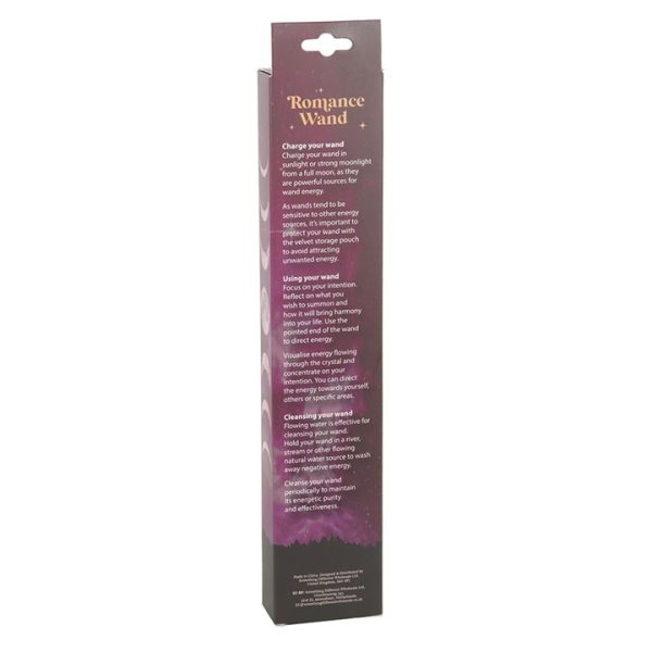 Romance Rose Quartz Crystal Wand with Pouch - Image 3