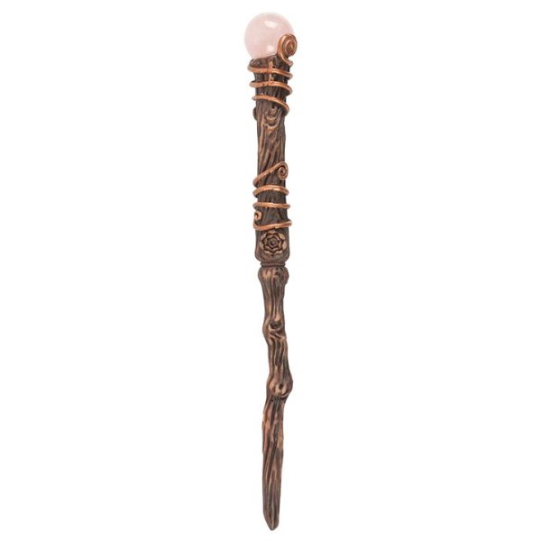 Romance Rose Quartz Crystal Wand with Pouch - Image 4